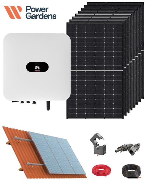 Solar Panel Kit: 8 JA Solar panels | Huawei 4kW | Grid-Tie 1-Phase